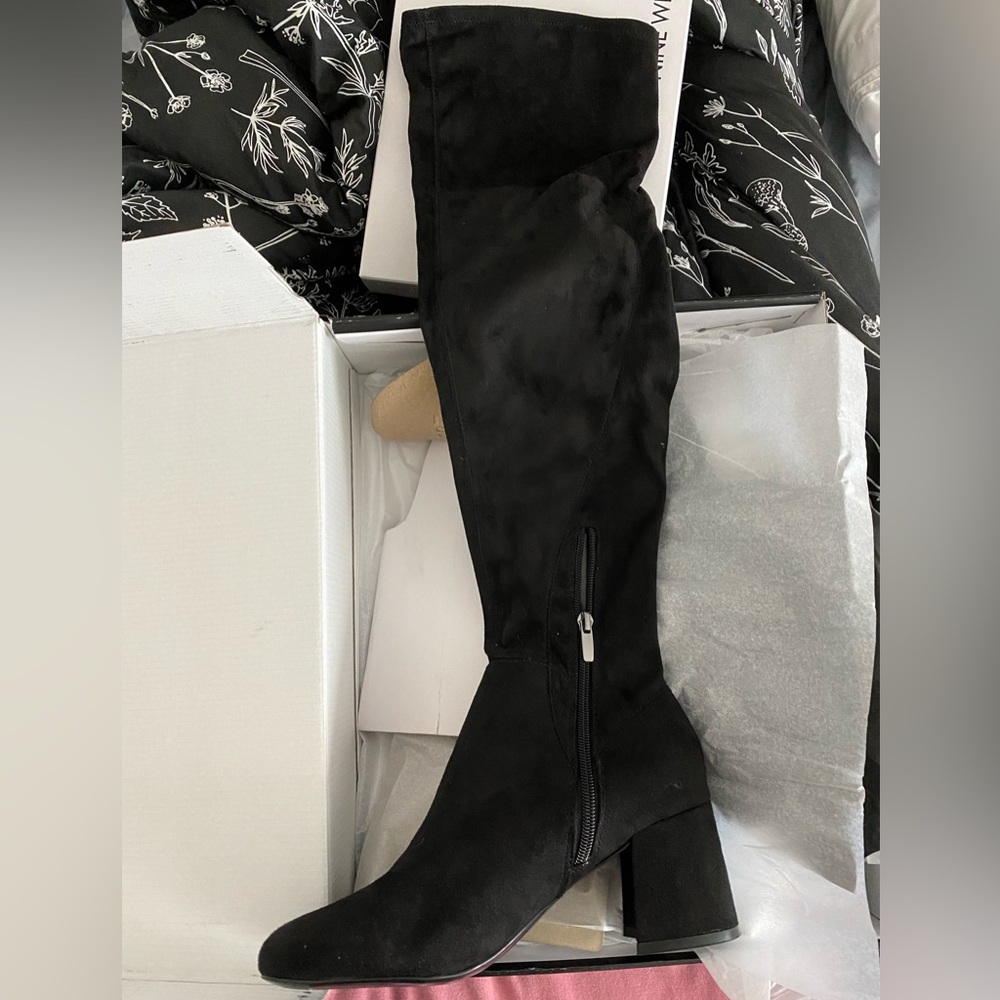Nine West over the knee black boots